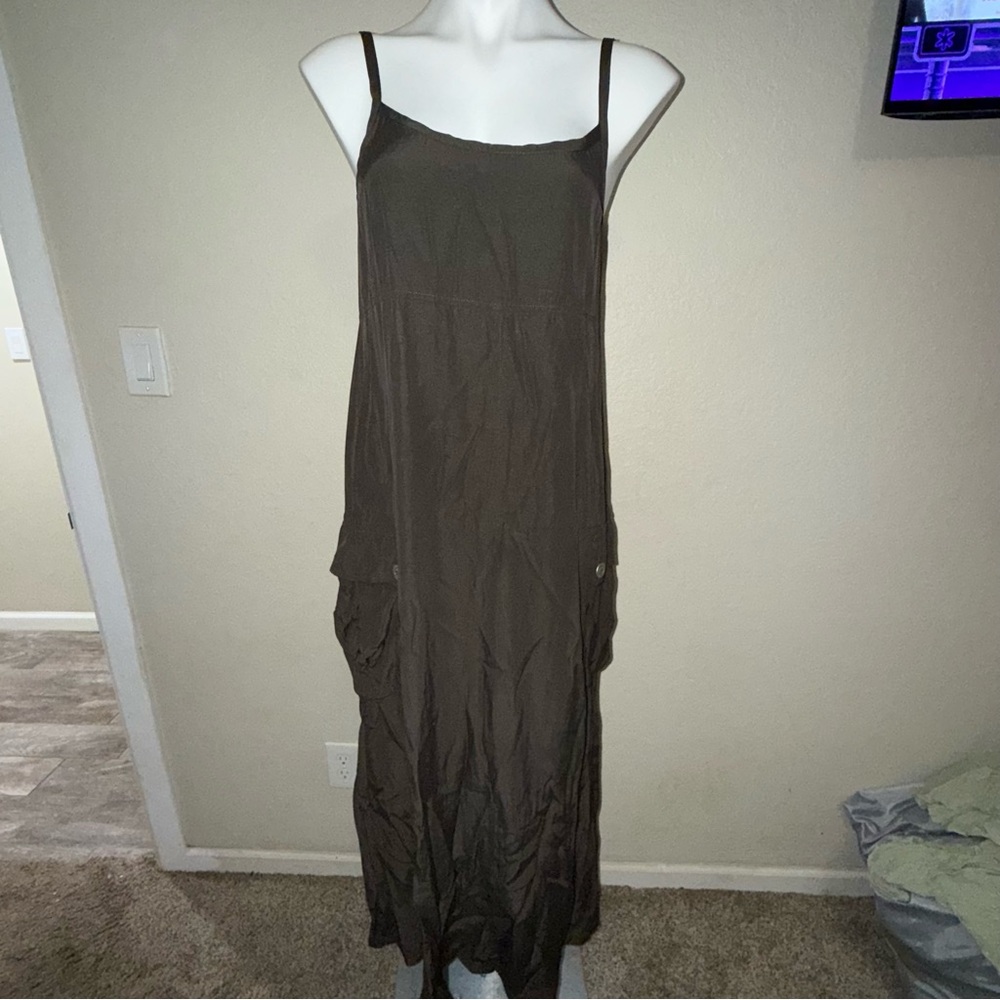 Cristina Olive green Maxi Dress